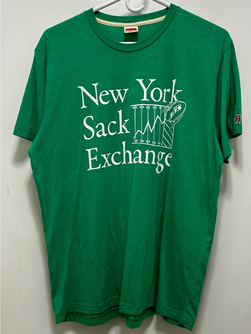 HOMAGE‎ Green 'New York Sack Exchange' Graphic Tee